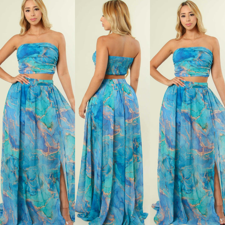 Our Wind Fab Marble Skirt Set