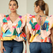 Babydoll Flare Colorful Top