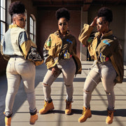 New The 2tone Knee out View Jeans