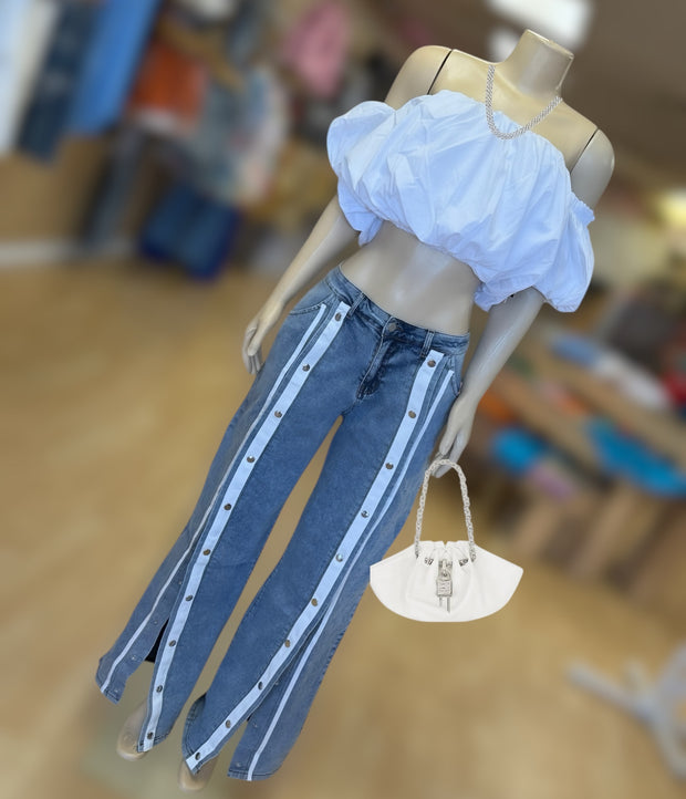 Ballon Arm Top ( White)