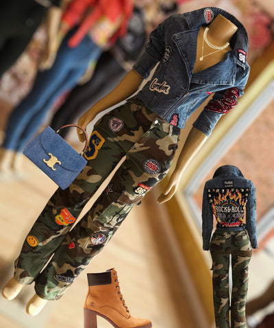 Army Patch Stretch Pants