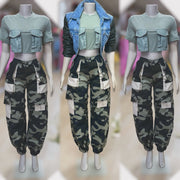 Army Girlie Tan Pocket Waist Pants