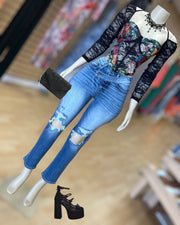 The Faded Out Jeans With Side Button