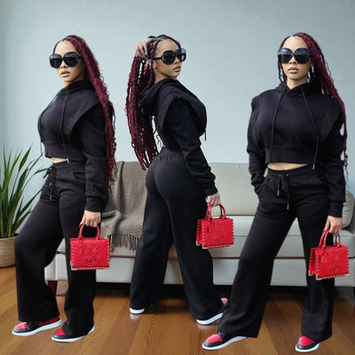 Not Your Average Hoodie Cotton Set (Black)