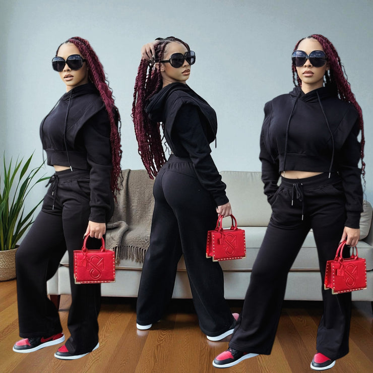 Not Your Average Hoodie Cotton Set (Black)