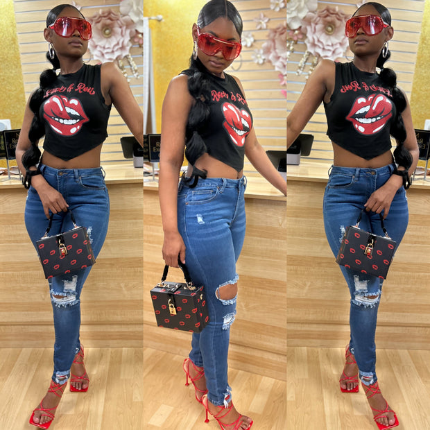 Lunchbox All Over Kisses  Purse