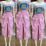 Big Pockets Front Split Skirt ( Dusty Pink)