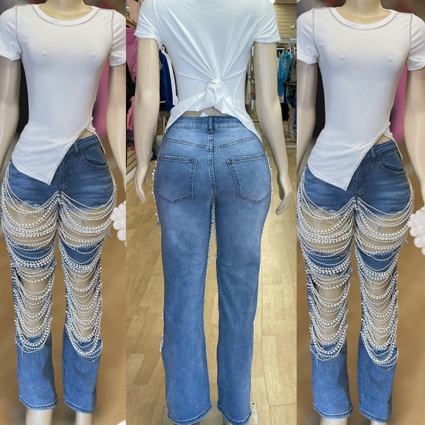 For the Love of Denim and Pearls Jeans