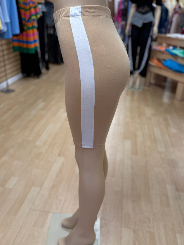 Track Star Set Jacket and Shorts ( tan and white)