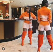 The prefect Ombré Color Skirt / Shorts ( Orange)