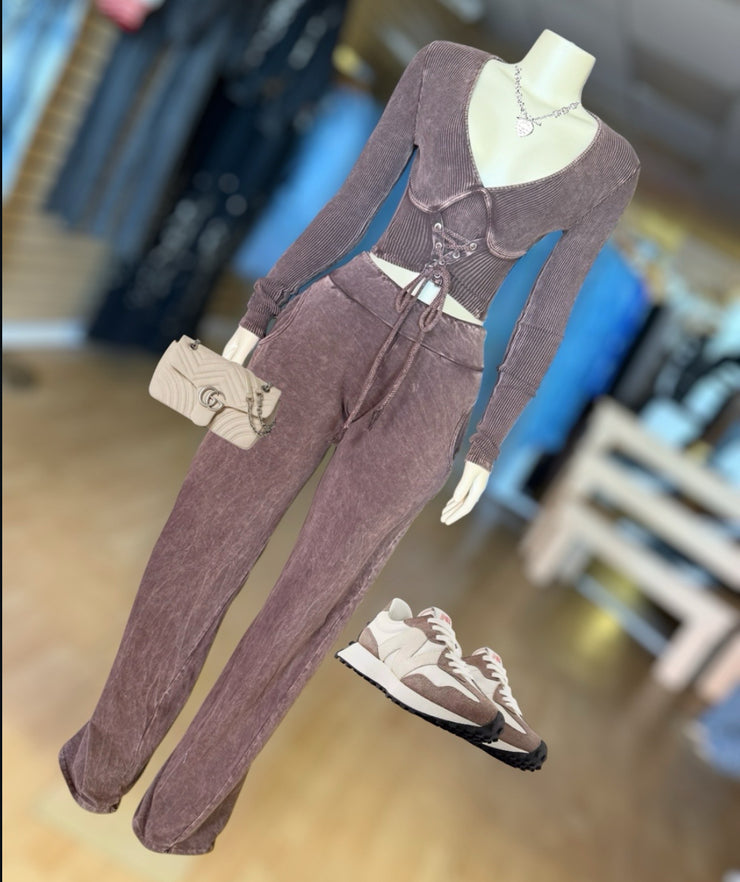 Vintage Brown Cotton Set