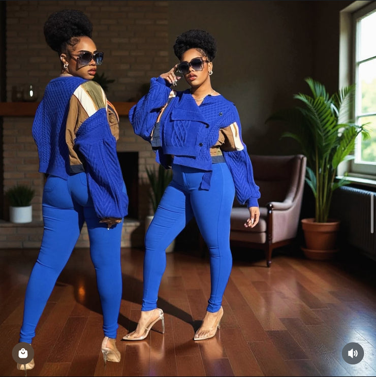 Keep it Cute and Very Warm Sweater (Blue)