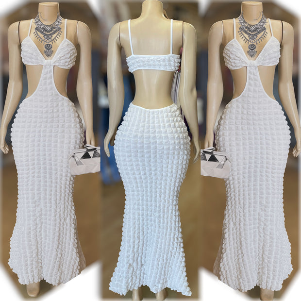 The Mermaid Maxi Dress (White)