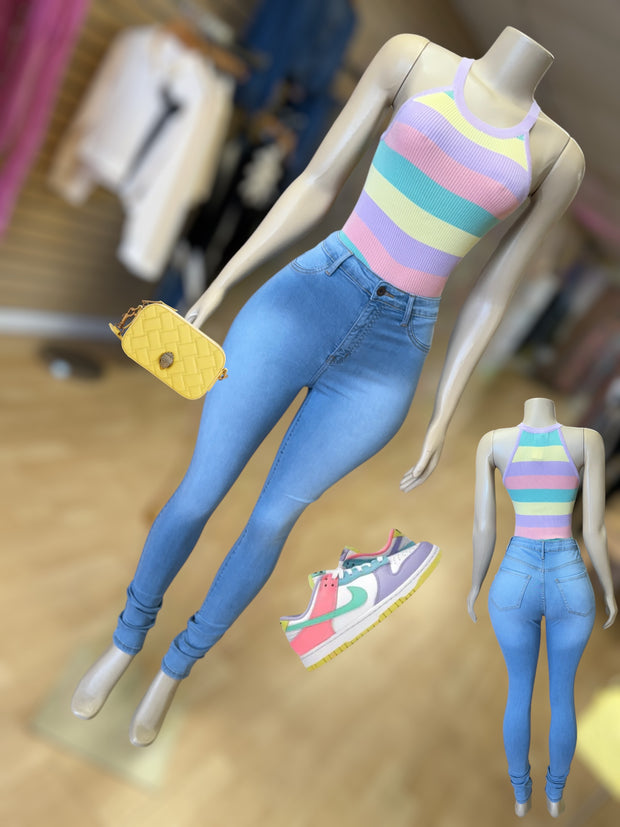 Cotton Stretch Candyland Top