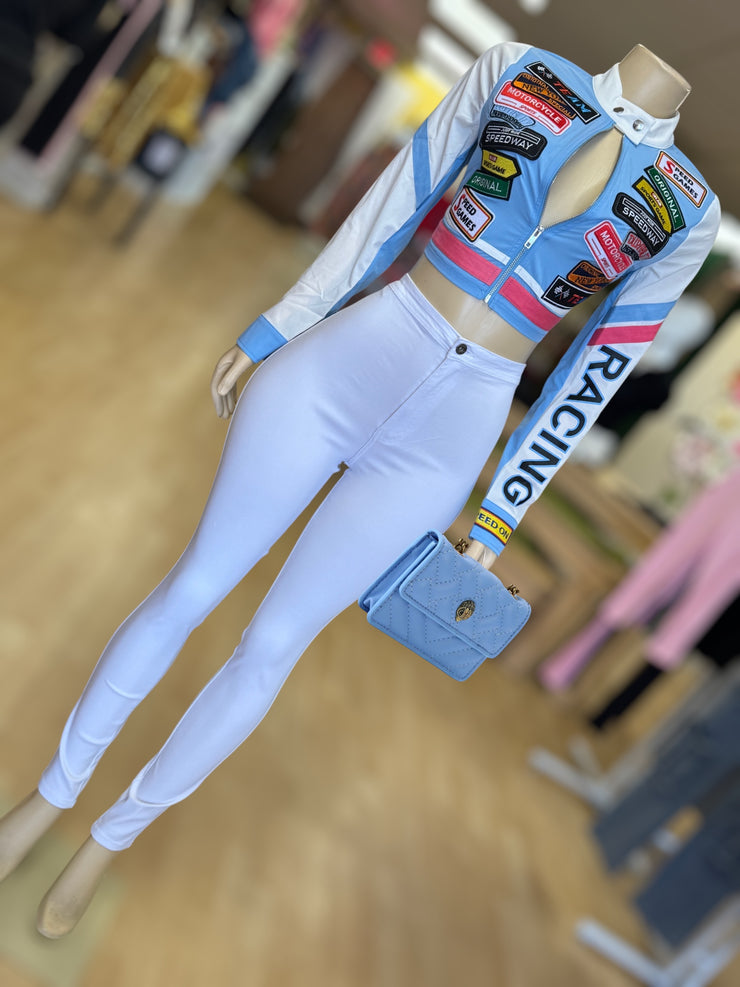 Racer Batch Jacket ( Blue)