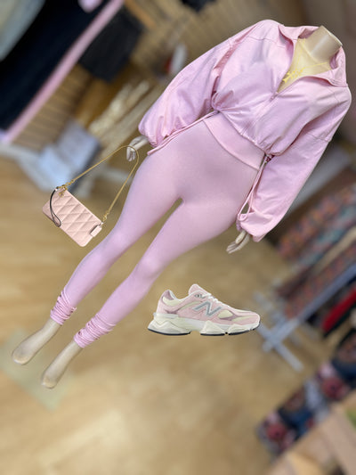 Cotton SOLID COLOR ACTIVE WEAR 2PC SET(Pink)