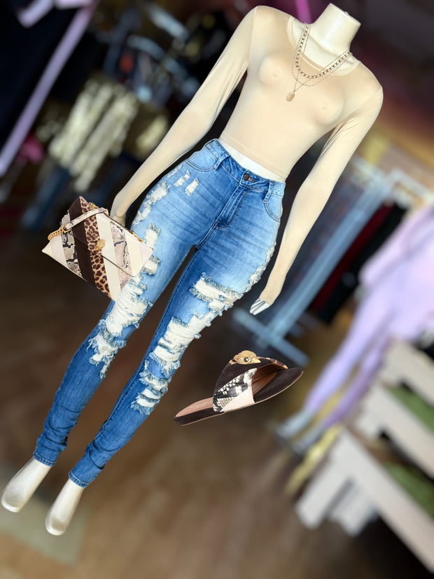 Mid Length LONG SLEEVE CROP T SHIRTS (Tan)