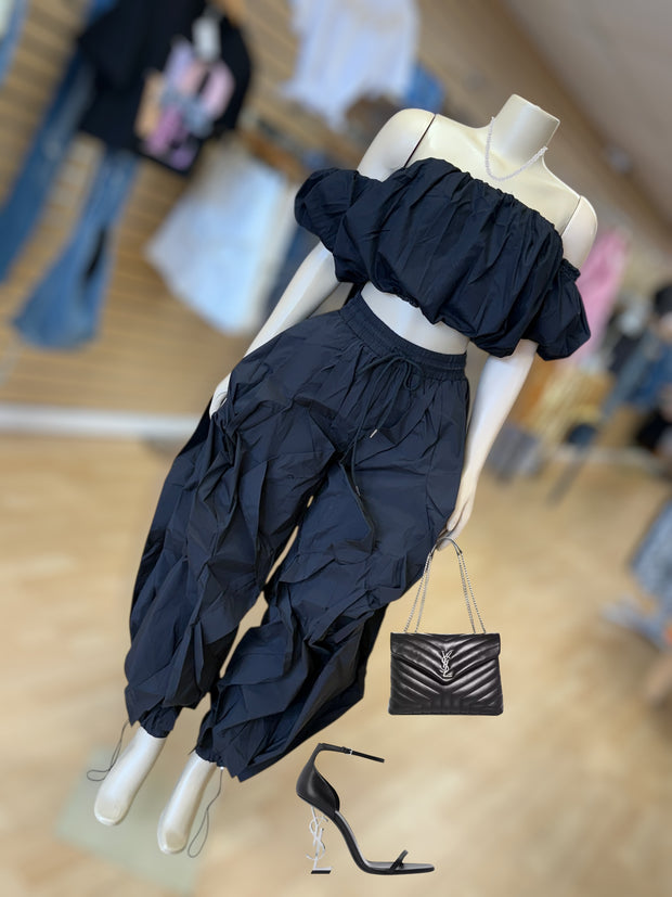 Ruffle Drawstring Joggers