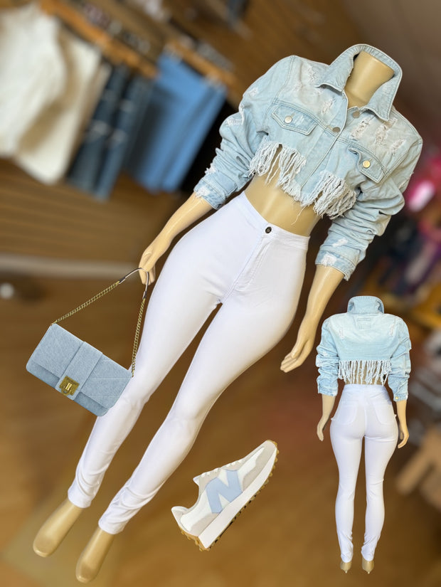The Car-wash Fringe Jacket (Light Denim)