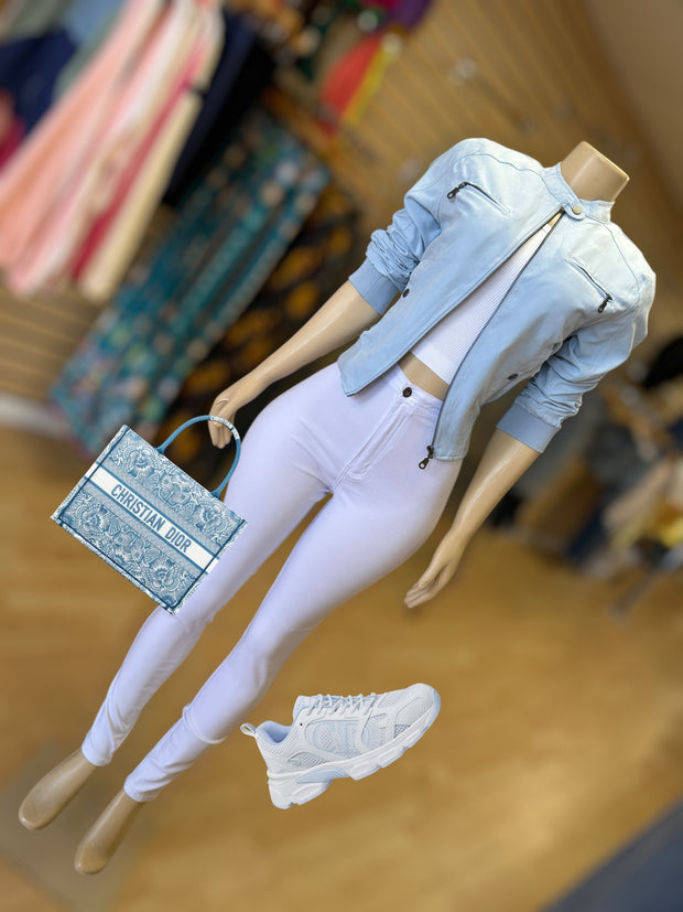 Soft Cotton Spring / Summer Jacket (Baby Blue)