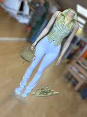 Detail Embroidery Vest/ Top (Green)