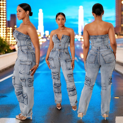 Cargo Tube Pocket Denim Jumper