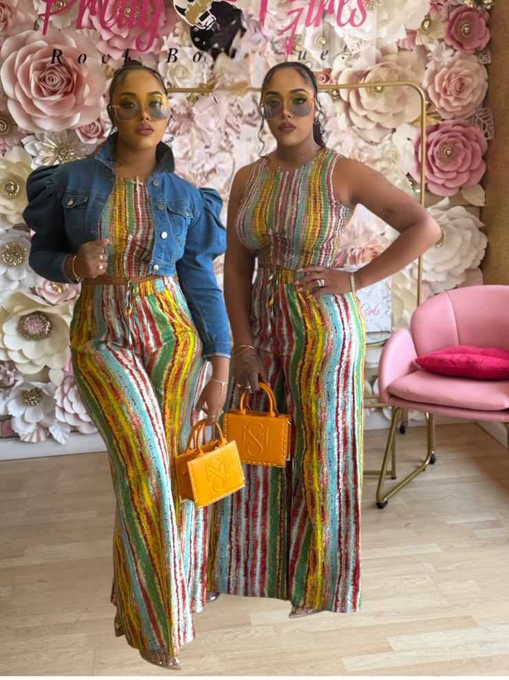 Striped Two Piece Set