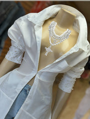 Pearl Me Out White Blouse