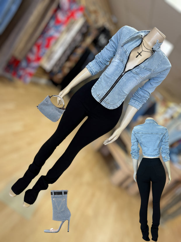 Long in the Front… Short in the Back Denim Top- Jacket