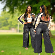 My fav x wide leg x stress x jeans ( black wash)