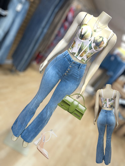 Flowers with Color  STRAP Corest TOP