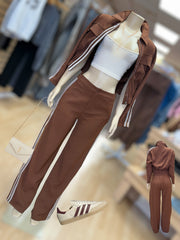 Classy and Edge 2 Piece Pants and Jacket Set ( Brown)