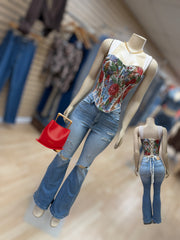TAPESTRY TULLE STRAP Corest TOP ( Colors)
