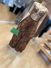 It’s The Extra Extra Ruffle Joggers (Brown)