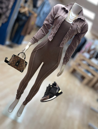 Stretch Jumper x With Jacket (Tan)