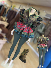 CONTRAST CAMO LS JACKET/TOP