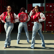 High Rise Pearl Stack Jeans