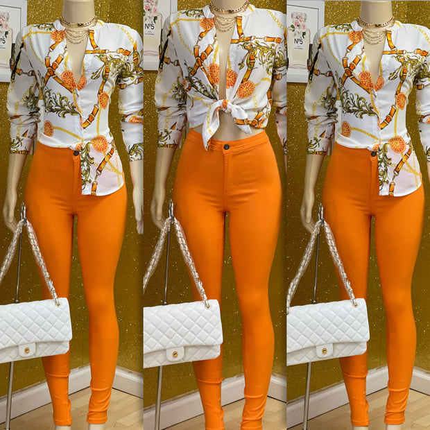 Orange Disco Pants