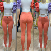 Coral Orange Disco Pants