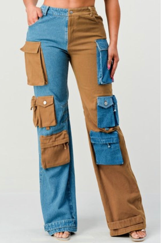 The Girlie Carpenter Side Pockets Cargo Jeans