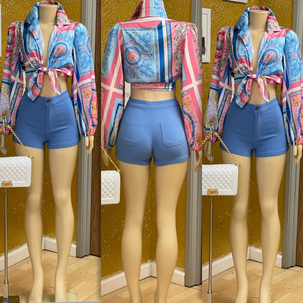 Candy Shorts ( Sky Blue)