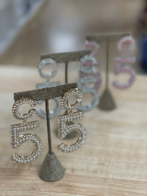Number C 55 Detail Earrings Accessories