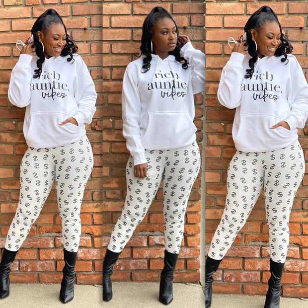 Talk that Money Ish Leggings ( White)