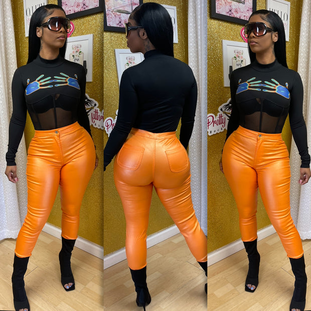 Orange “ Shimmer “ Pants